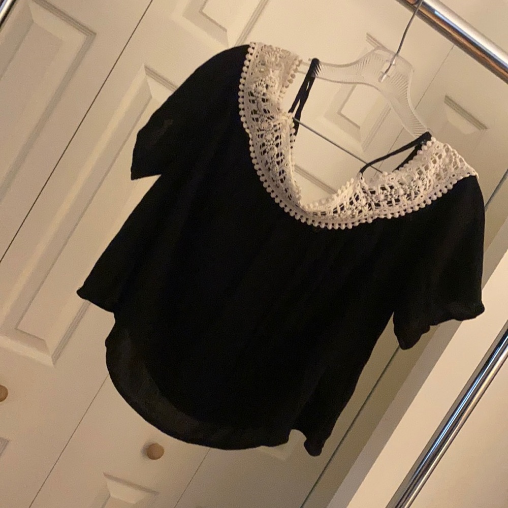 Off the shoulder black top